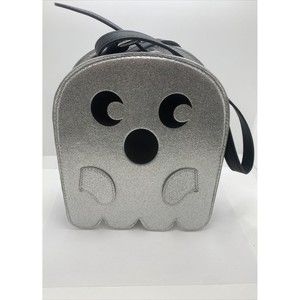 Mad Engine Halloween 2023 Silver Spooky Glittery Ghost Shoulder Purse